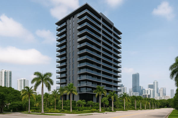1BR rental in Miami — Brickell Avenue — 1BR + den, city view
